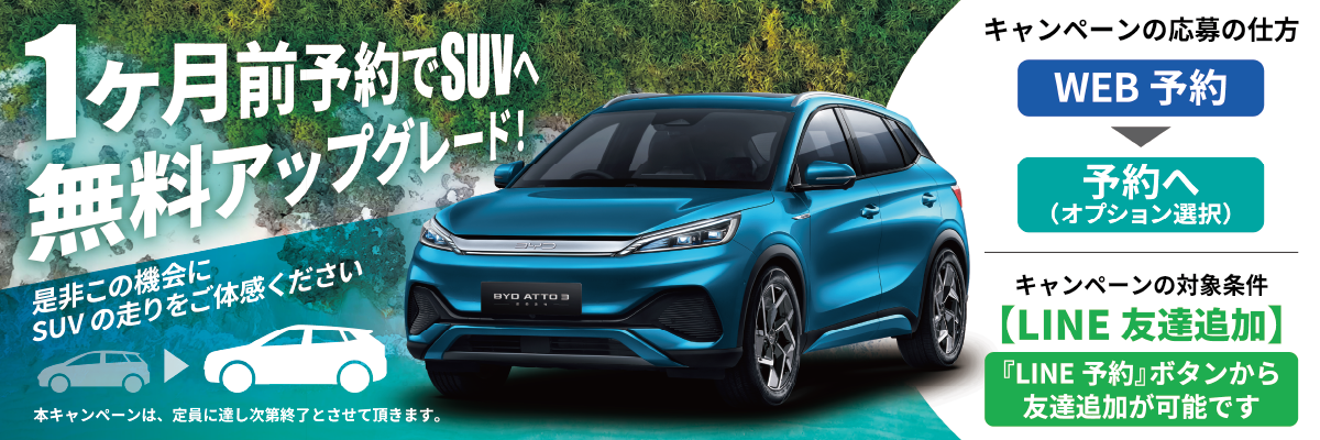 フォーチュンレンタカーのアップグレード